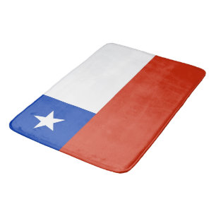 Banheiro Grande tapete de banho com bandeira do Chile