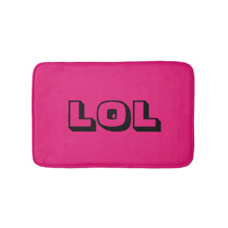 Banheiro "LOL" Rir Às Gargalhadas Tapete de Banho Fofo e Di