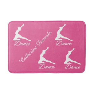 Banheiro Monograma personalizado DANCE e tapete de banho a
