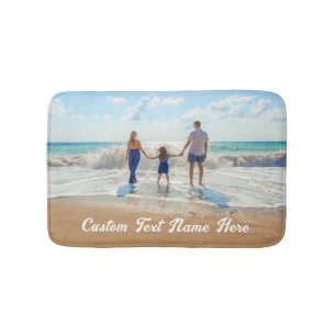 Banheiro Personalizado seu tapete de fotos com texto person
