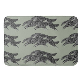 Banheiro Pulando o tapete de banho do Borzoi