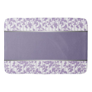 Banheiro Tapete de Banho Abstrato Lavanda e Prata