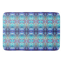 Tapete de Banho Azul Ornamentado
