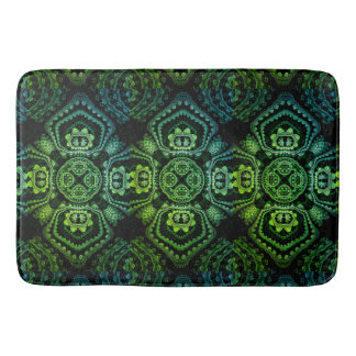 Banheiro Tapete de Banho Boêmio Verde, Preto e Azul