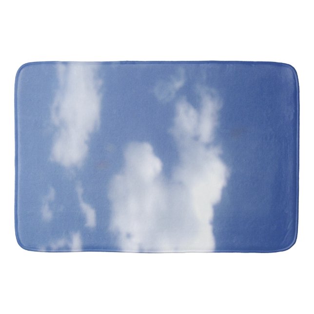 Banheiro tapete de banho com nuvens no céu azul (Frente)