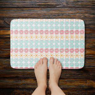 Banheiro Tapete de Banho com Padrão Tribal Boho Sol Paste
