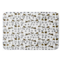 Tapete de Banho com Pegada de Jack Russell
