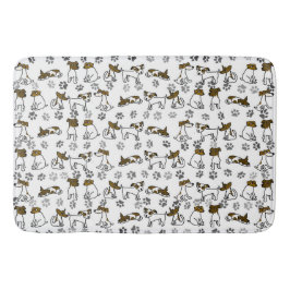 Banheiro Tapete de Banho com Pegada de Jack Russell