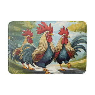 Banheiro Tapete de Banho Cool Roosters!
