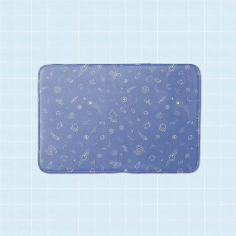 Banheiro Tapete de Banho Cute Space Doodle