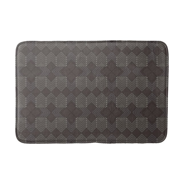 Banheiro Tapete de Banho Dark Diamonds Pattern  (Frente)