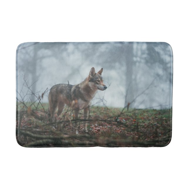 Banheiro Tapete de banho de lobo-cão (Frente)