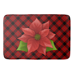 Banheiro Tapete de Banho de Poinsettia de Natal