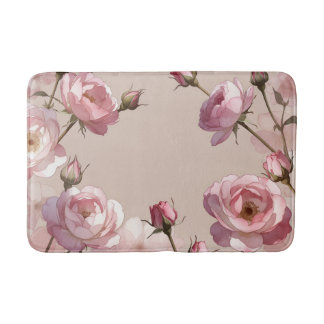 Banheiro Tapete de Banho Elegância Rosa Pastel