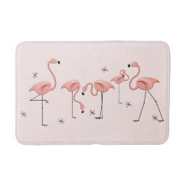 Banheiro tapete de banho Flamingos Pink Group