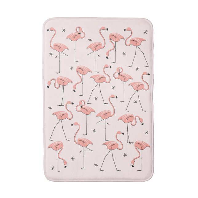 Banheiro Tapete de banho Flamingos Rosa (Frente Vertical)