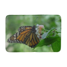 Tapete de Banho Floral Borboleta Monarca