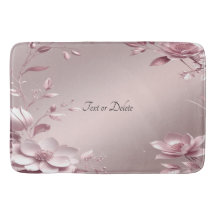 Tapete de Banho Floral Rosa Delicado