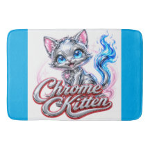 Tapete de Banho Gatinho Cromado