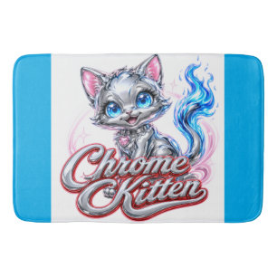 Banheiro Tapete de Banho Gatinho Cromado