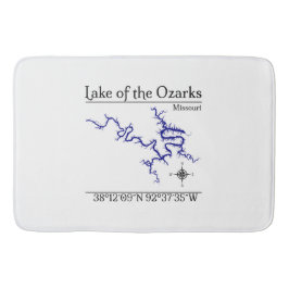 Banheiro Tapete de Banho Grande Mapa do Lago Ozarks Missour