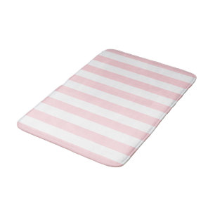 Banheiro Tapete de Banho Listra Rosa e Branco