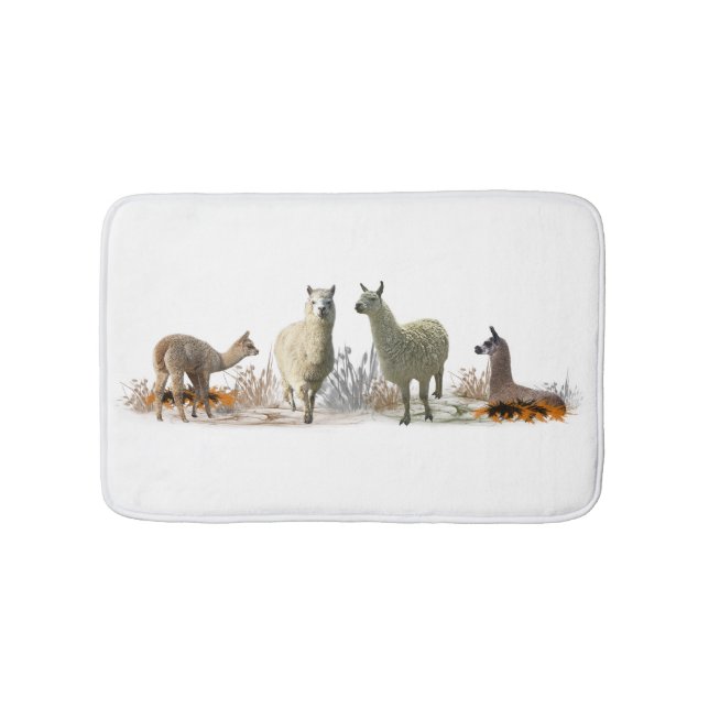 Banheiro Tapete de Banho Llama Meadow (escolha a cor) (frente)