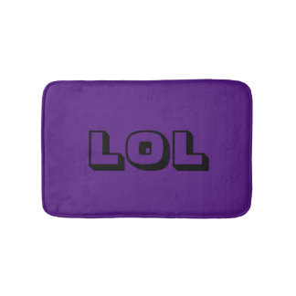 Banheiro Tapete de Banho LOL Roxo Real e Preto Fofo e Diver