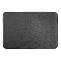 Tapete de Banho Luxuoso de Couro Falso Preto