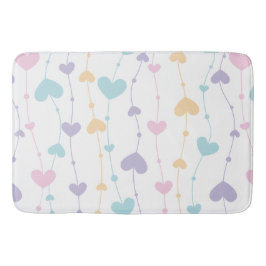 Banheiro Tapete de Banho Pastel Heart Garland - Banho Estét