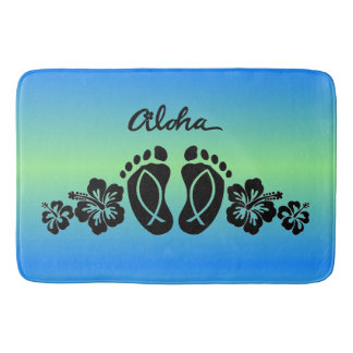 Banheiro Tapete de Banho Pegadas de Aloha