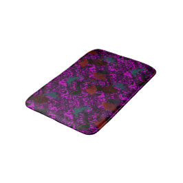 Banheiro Tapete de Banho Purple Ginkgo Grunge