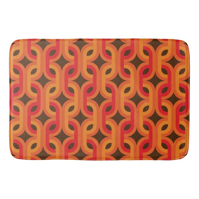 Banheiro tapete de banho retro e mod 60s 70s (Frente)