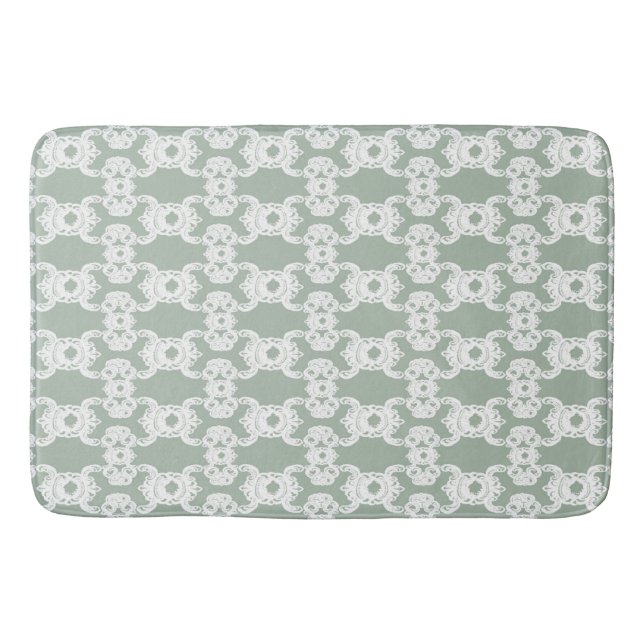 Banheiro Tapete de Banho Sage Damask (Frente)