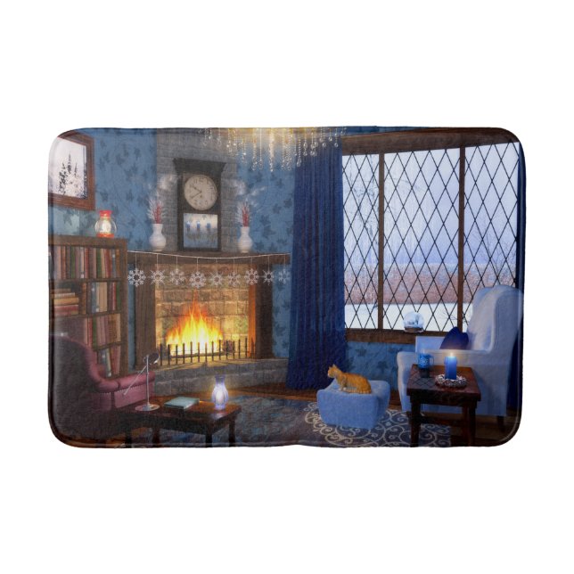 Banheiro Tapete de Banho Serenidade de Inverno (Frente)