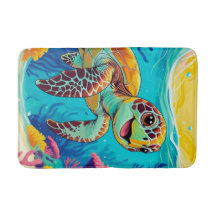 Tapete de Banho Tartaruga Boho Australiano | Ensol