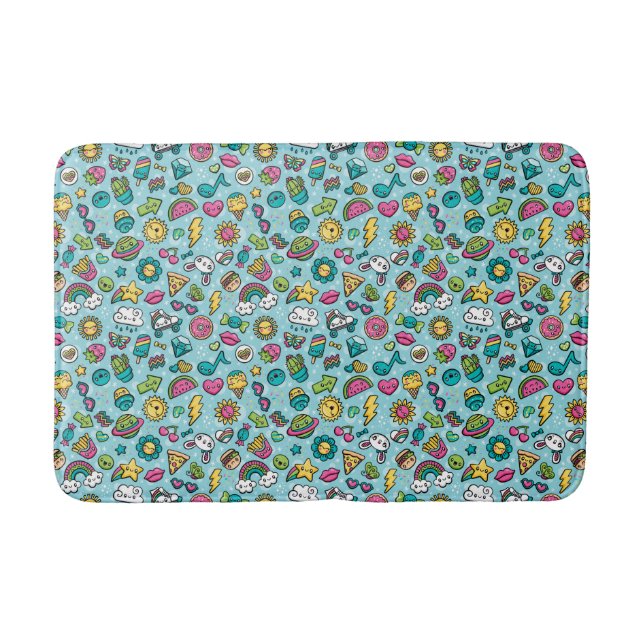 Banheiro Tapete de banho Totally Cute Doodles (Frente)