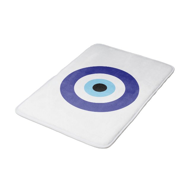 Banheiro tapete de design azul-mau Mati (Angulado)