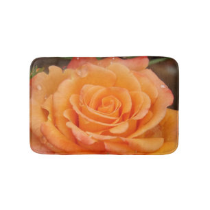 Banheiro tapete de rosa laranja