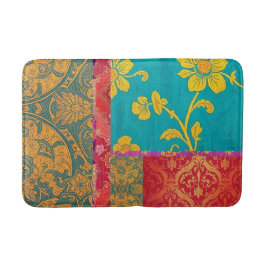 Banheiro Vermelho Verde Colorido ORIENTAL - tapete de tapet