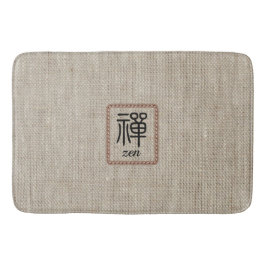 Banheiro Zen faux burlap impressão chic simples tapete de b