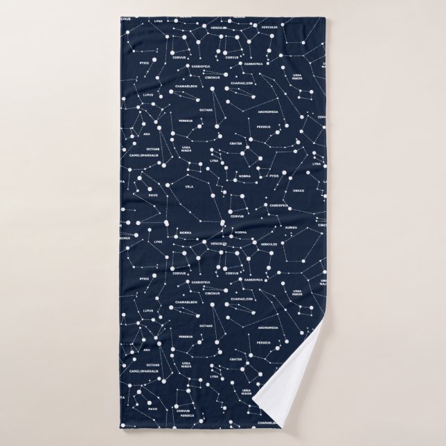 Banho Constelações de estrelas em toalha (Toalha de Banho)