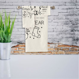 Banho de Toalha Mínimo Bonito de Natal Doodal