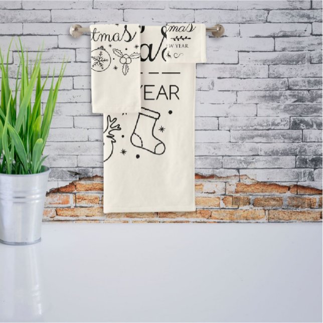 Banho de Toalha Mínimo Bonito de Natal Doodal (Criador carregado)