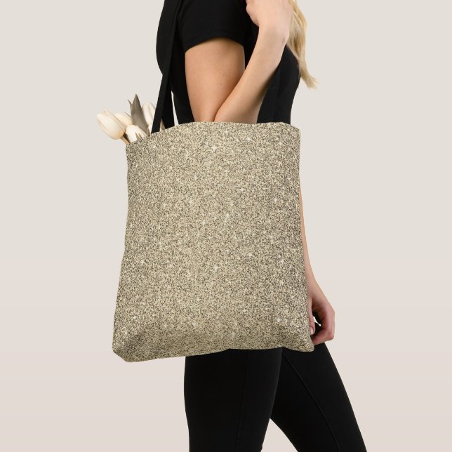 Banho de Tote de Falência Glitter Dourado (Close Up)