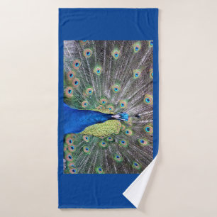 Banho Toalha Banheira cheio Com Design de Peacock