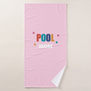 Banho Toalha de natação de verão em tipografia rosa para