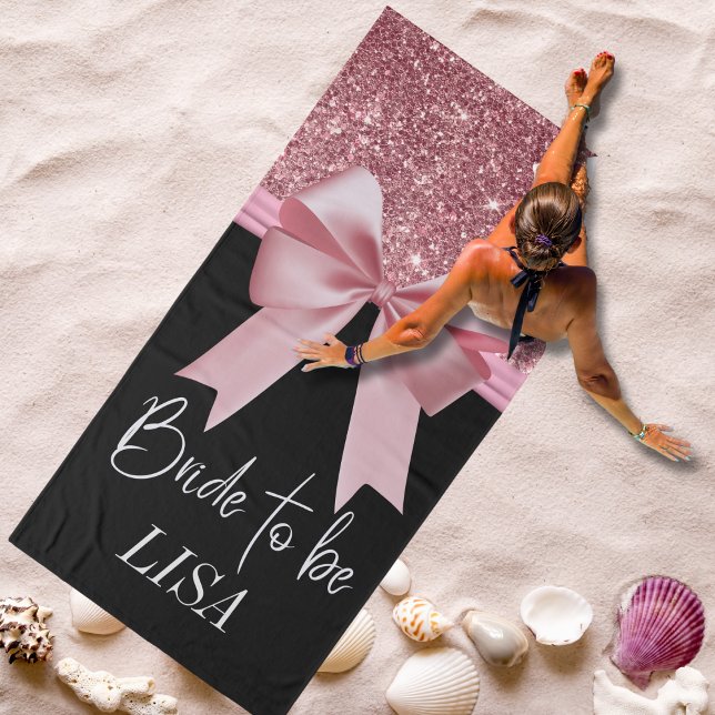 Banho Toalha de noiva personalizada do Arco brilhante pr (Criador carregado)