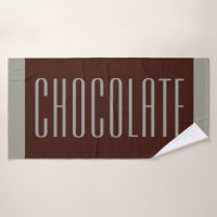 Toalha de presente de barra de chocolate para banh