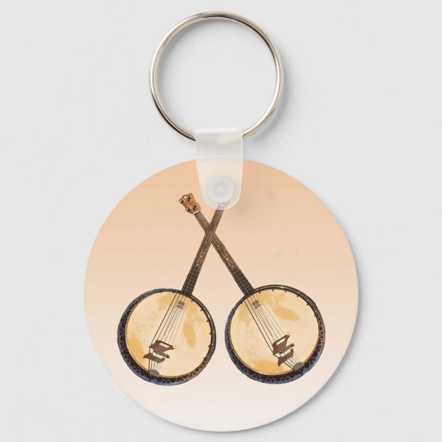 Banjo Music Instruments Chaveiro (Frente)